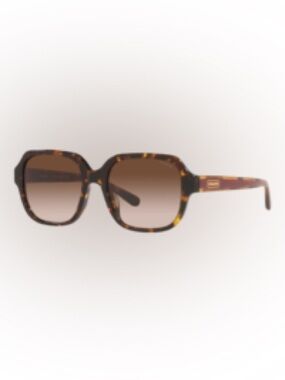 Coach Tortoise Square Women's Sunglasses - Brown Lenses